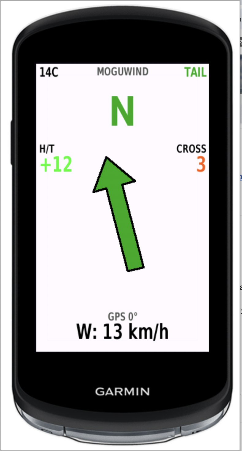 Moguwind APP Garmin