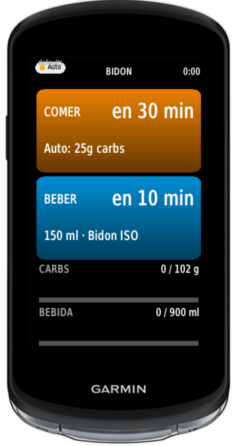 Bidon para la nutrición ciclista