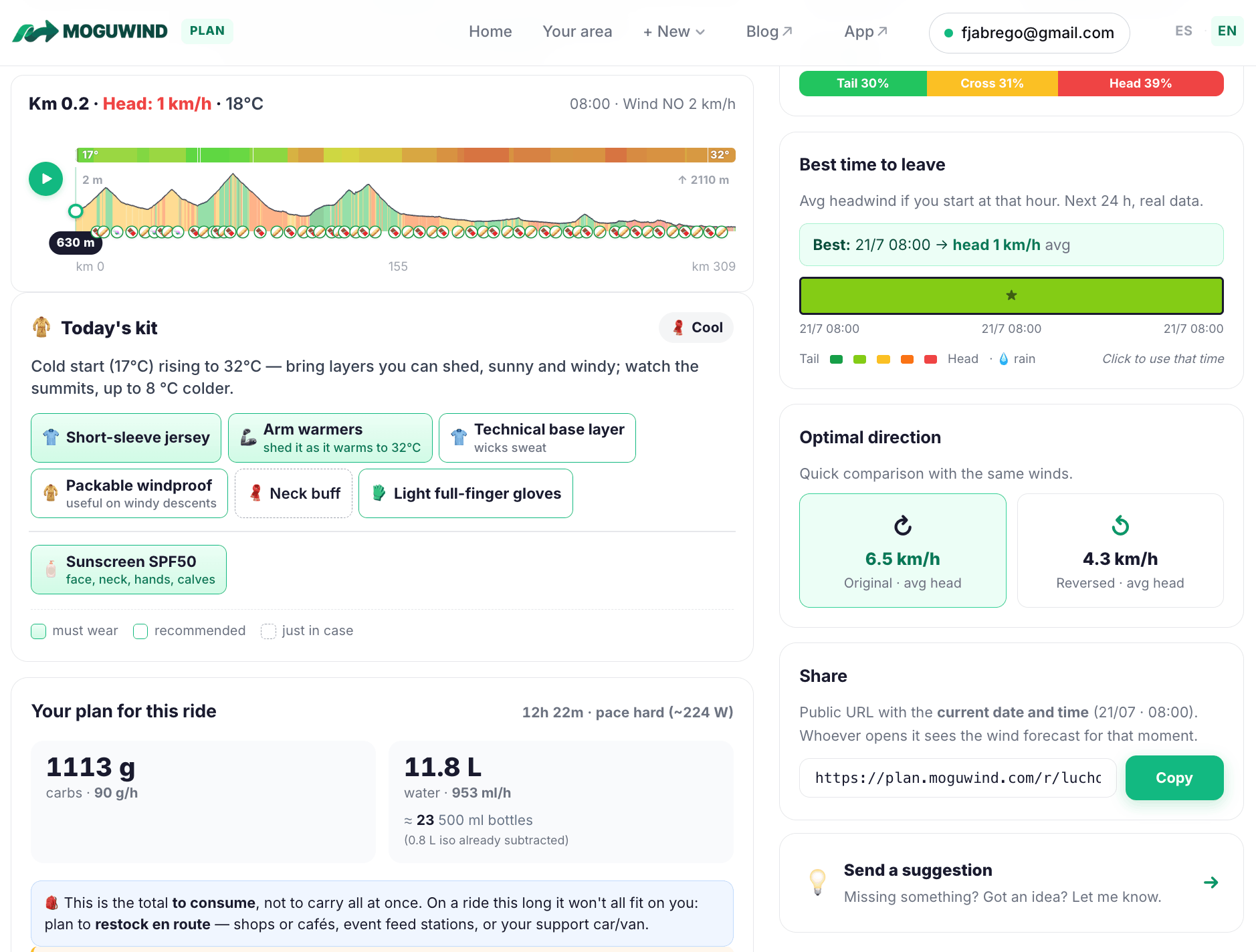 Planificar Ruta con Moguwind