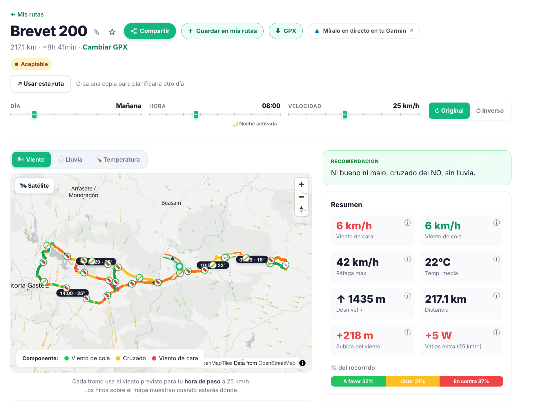 GPX file for Cycling Routes