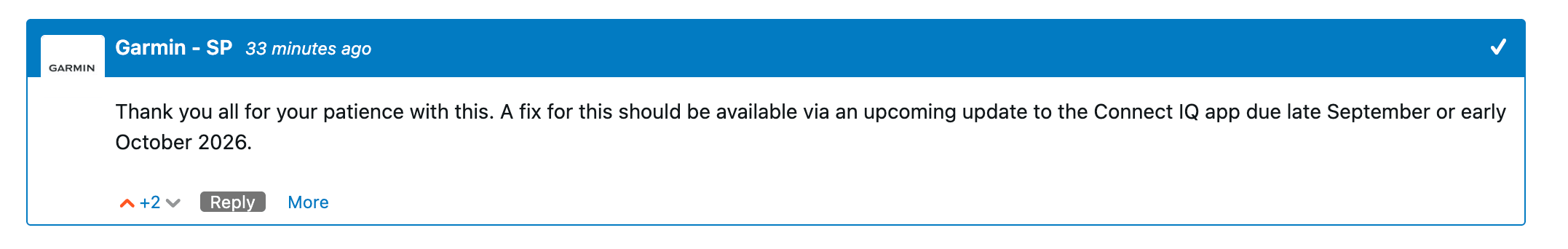 FIX Connect IQ Garmin not pairing